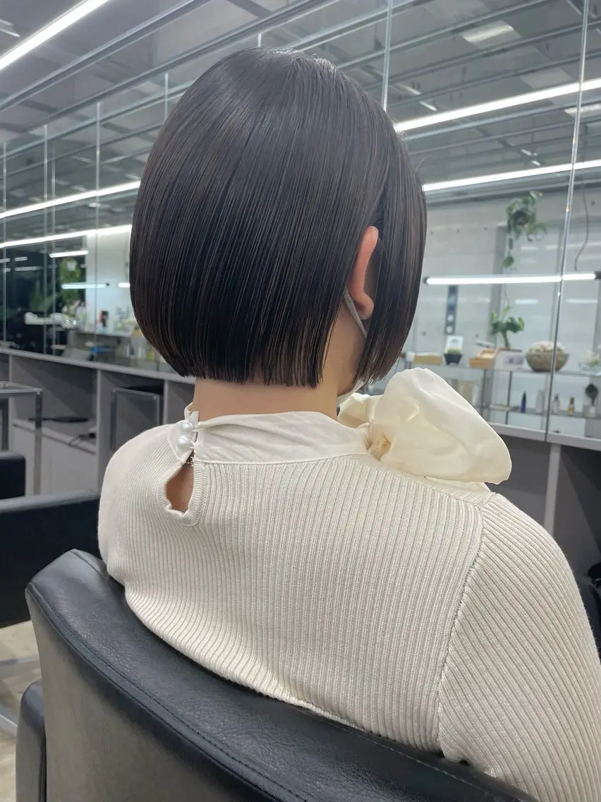 ショート カラー ボブ カット ヘアカラー トリートメント 艶髪/透明感カラー tawadaのヘアスタイル