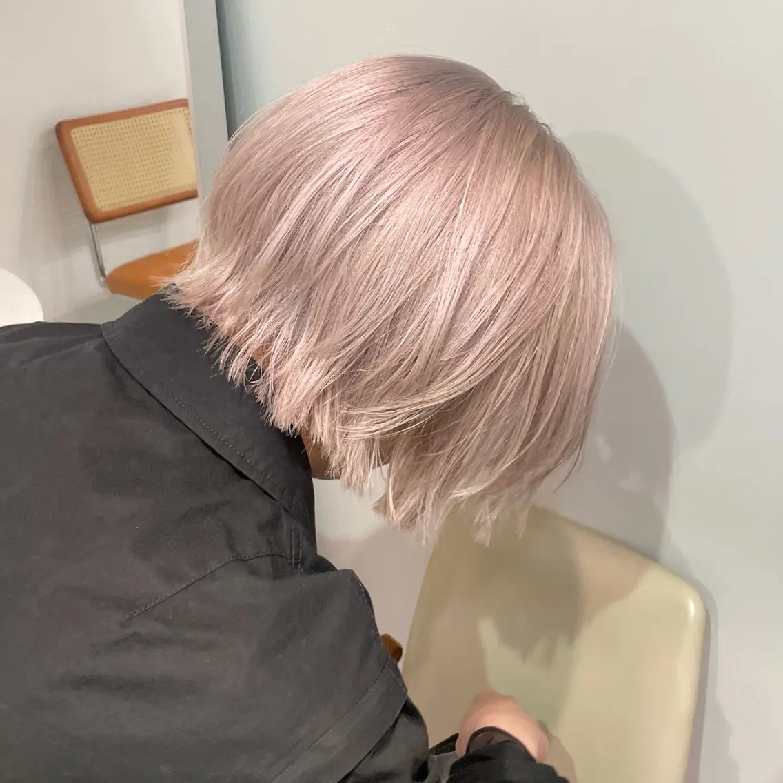 ショート カラー ベージュカラー ピンクカラー ホワイトベージュ ヘアカラー トリートメント 🔷ダブルカラーハイ トーン🔷櫻井走のヘアスタイル