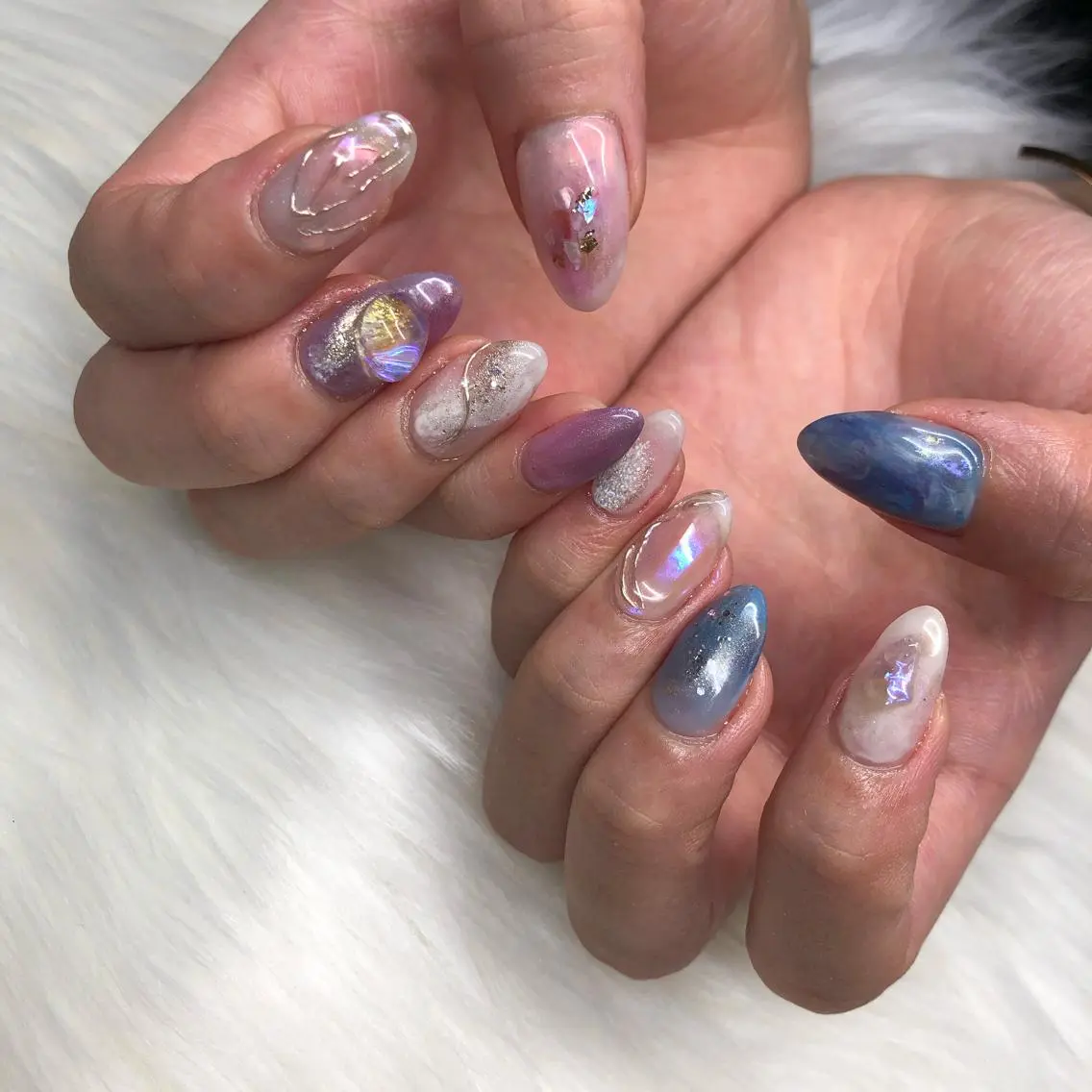 ロング カラー ヘアアレンジ キッズ ネイル マツエク・マツパ 福田 加奈のネイルデザイン