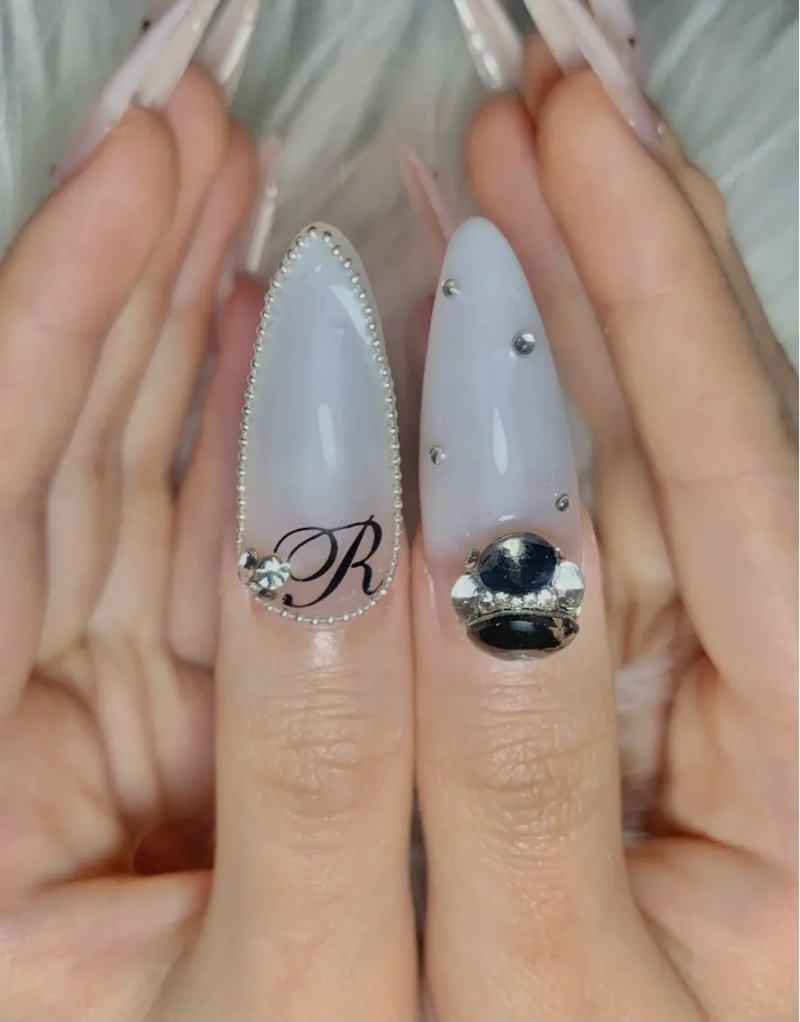 ネイル アートネイル オーロラネイル チークネイル 長さ出し フットネイル ハンドネイル 銀河_ Chan nailsのネイルデザイン