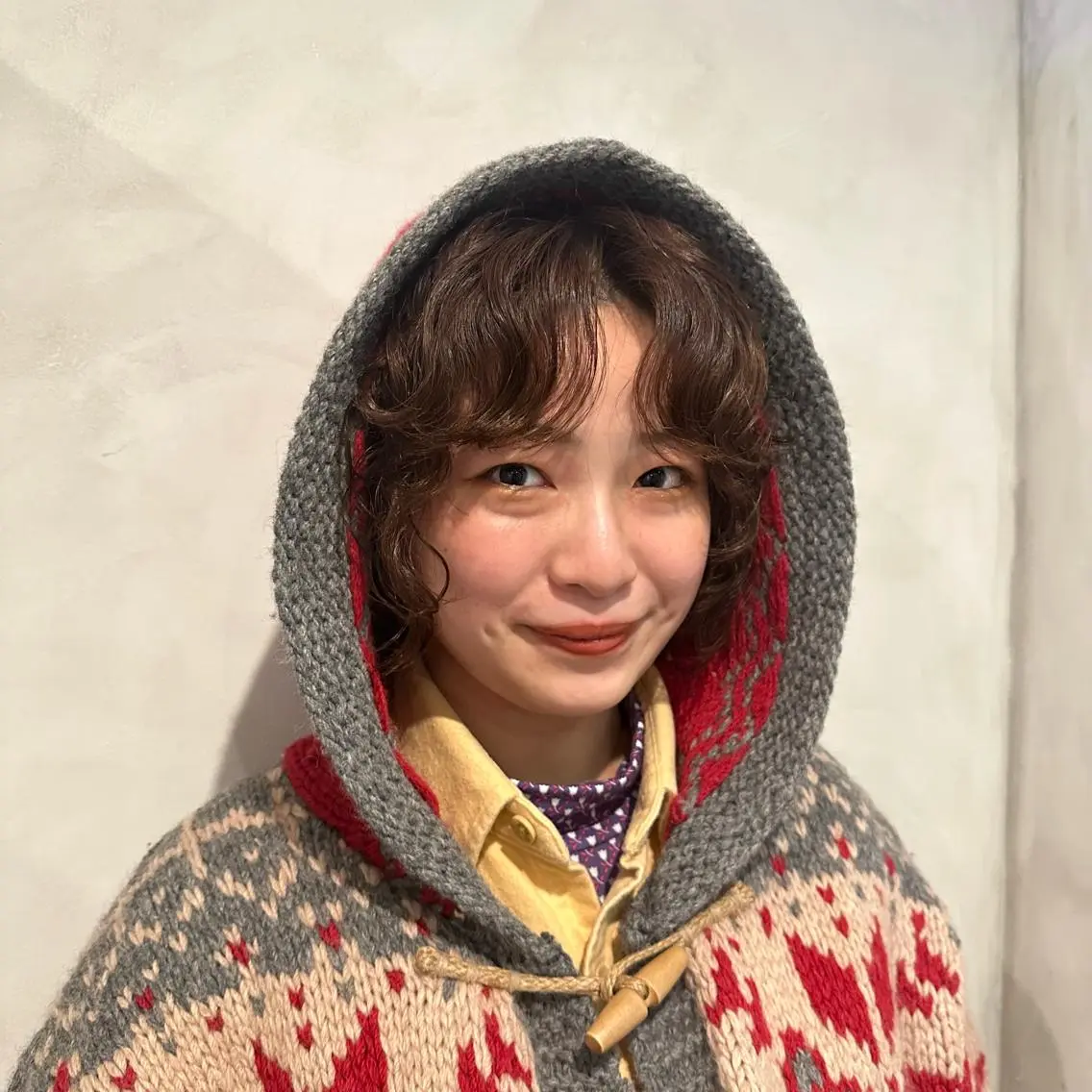 ミディアム パーマ ミディアムパーマ ボブ Yuki☺︎パーマ レイヤーカットのヘアスタイル