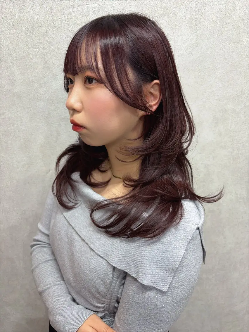 セミロング カット ヘアカラー maya🇰🇷韓国 レイヤー/顔まわりのヘアスタイル