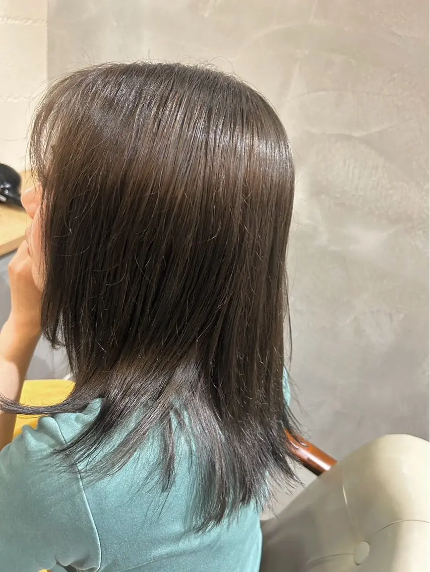 ミディアム ヘアカラー 前野 祥太のヘアスタイル