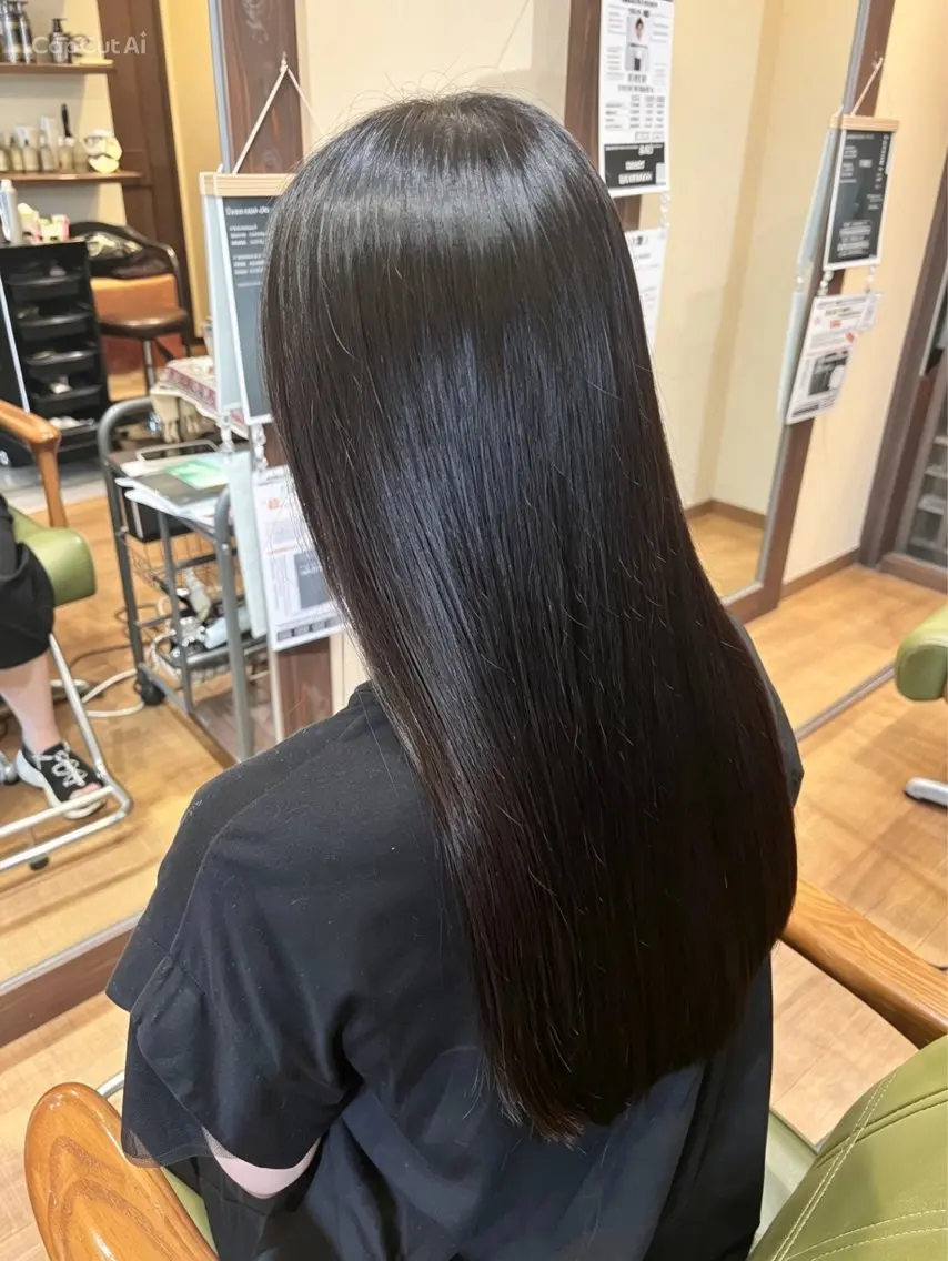 ロング 髪質改善 縮毛矯正 まゆ/髪質改善 ストレート/スパ🫧のヘアスタイル