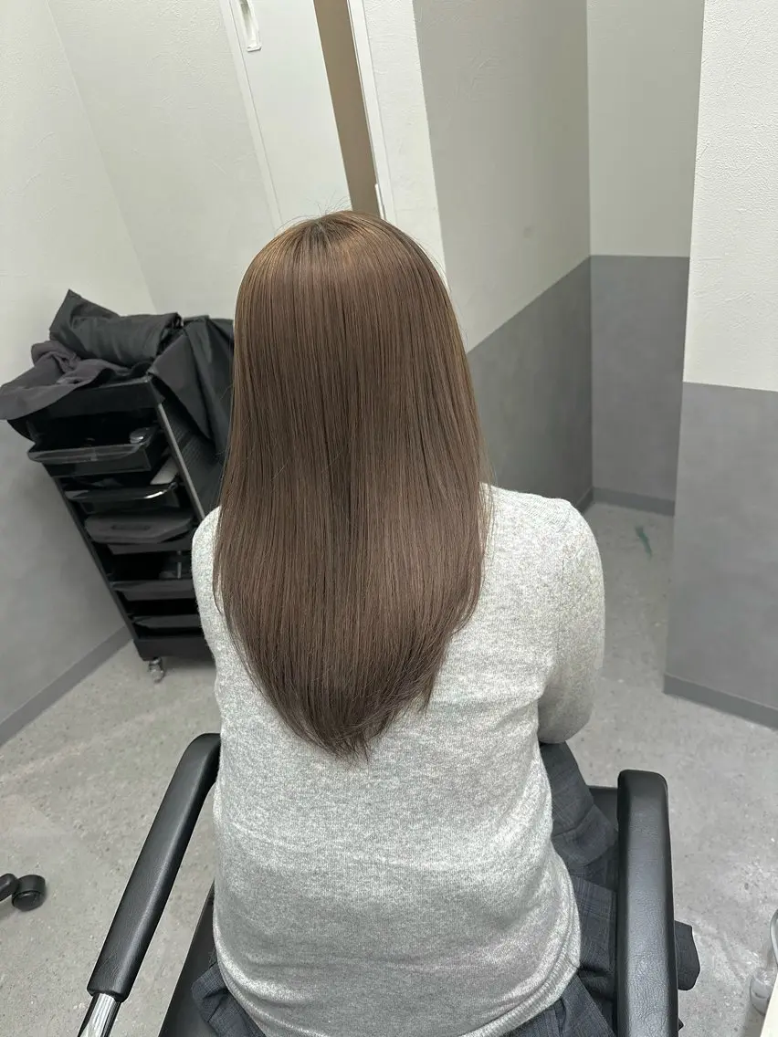 セミロング カラー ヘアアレンジ ヘアカラー トリートメント ヘアセット ダブルカラー｜ なおき｜池袋美容師のヘアスタイル