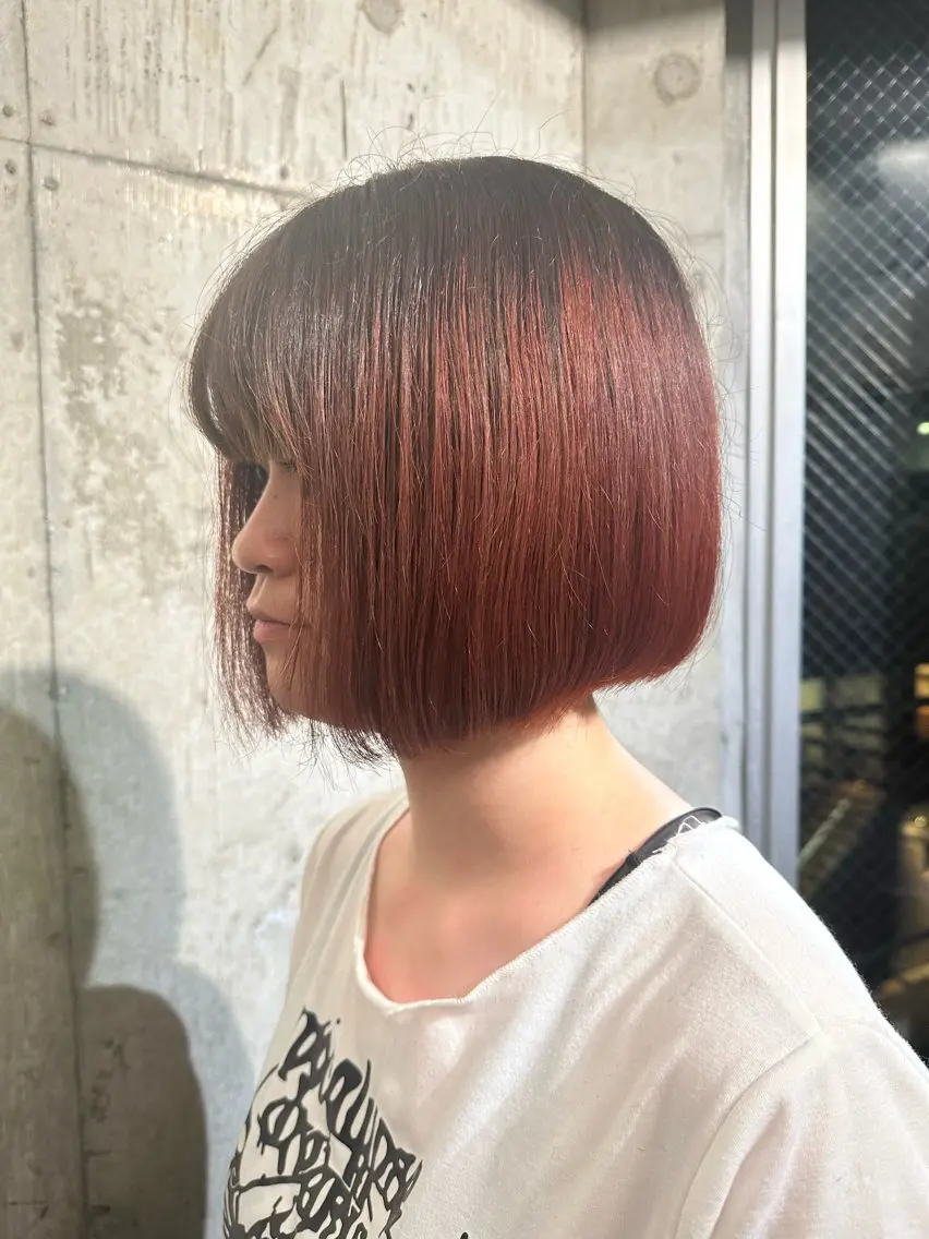 ミディアム カラー ヘアアレンジ ボブ 艶髪/ショートボブ /KYOYAのヘアスタイル