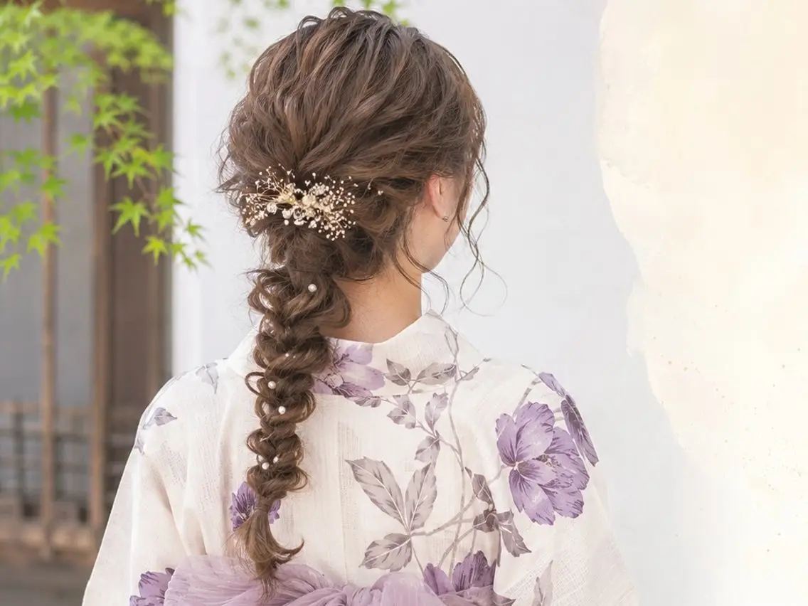 ロング ヘアアレンジ 浴衣 着付け トータルサロン muu.の眉毛・アイブロウイメージ