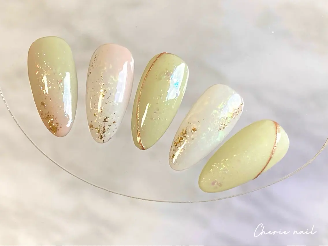 ネイル ジェルネイル マットネイル ミラーネイル ニュアンスネイル パステルネイル Cherienail yunaのネイルデザイン