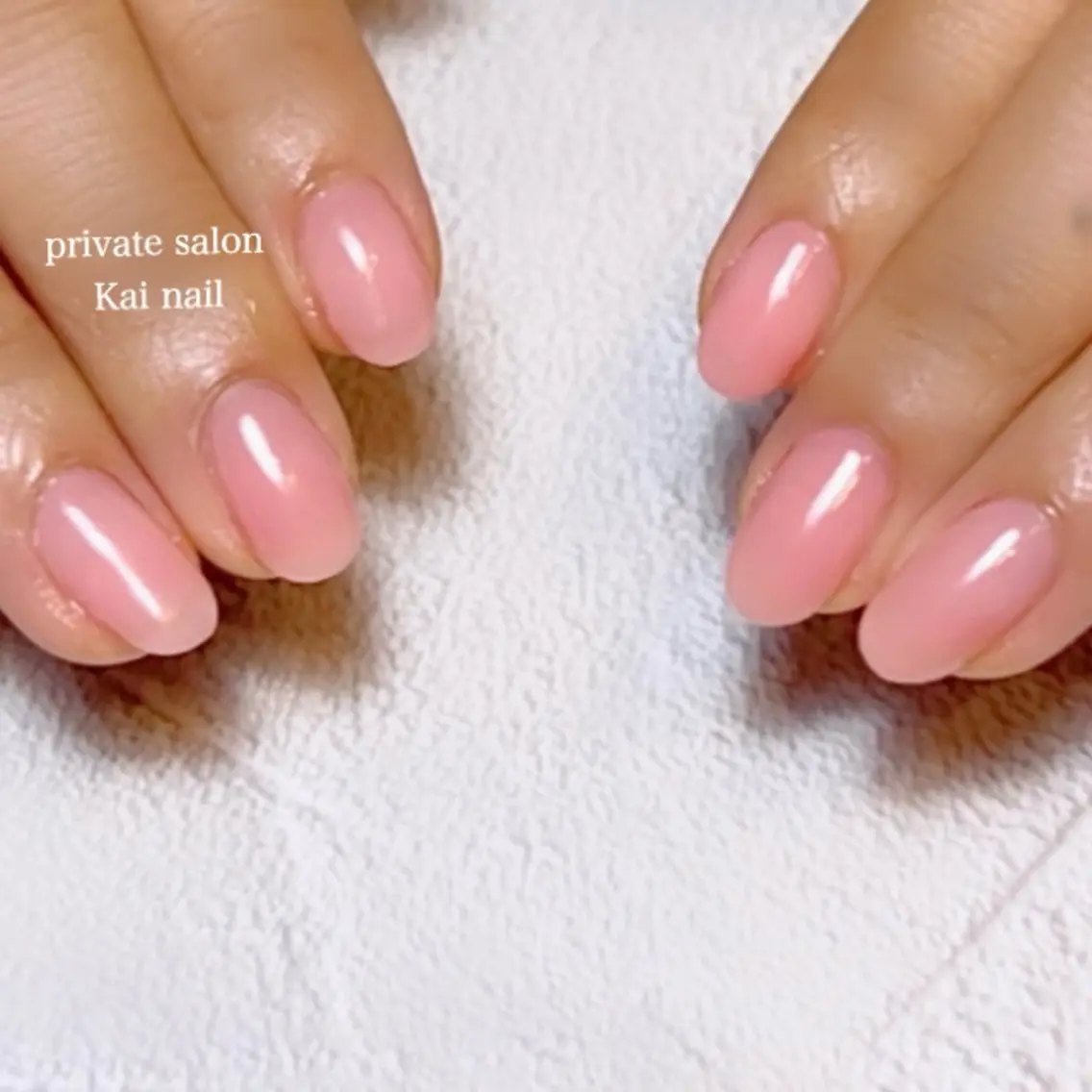 ネイル ジェルネイル ピンク シンプルネイル 冬ネイル ハンドネイル Kai nail Mayukoのネイルデザイン