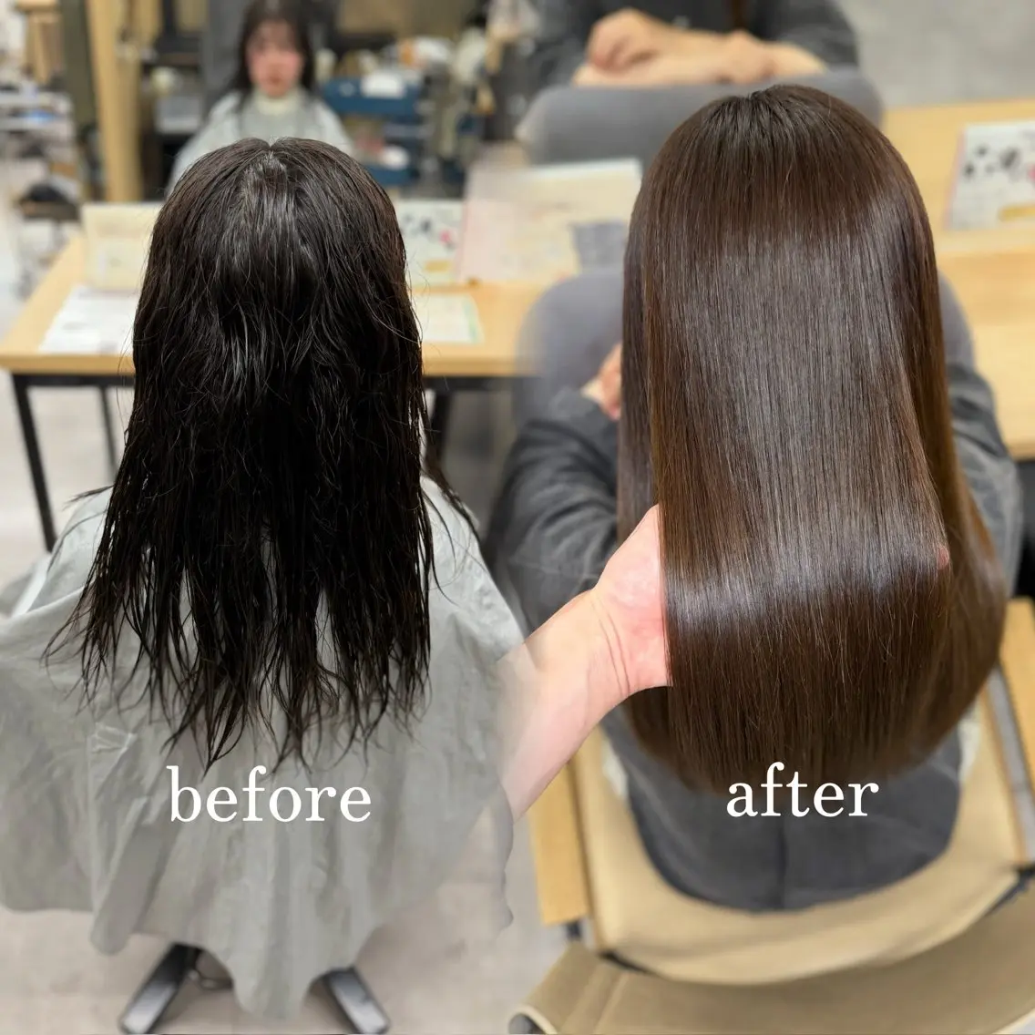 ロング 縮毛矯正 縮毛矯正 京谷 日向のヘアスタイル