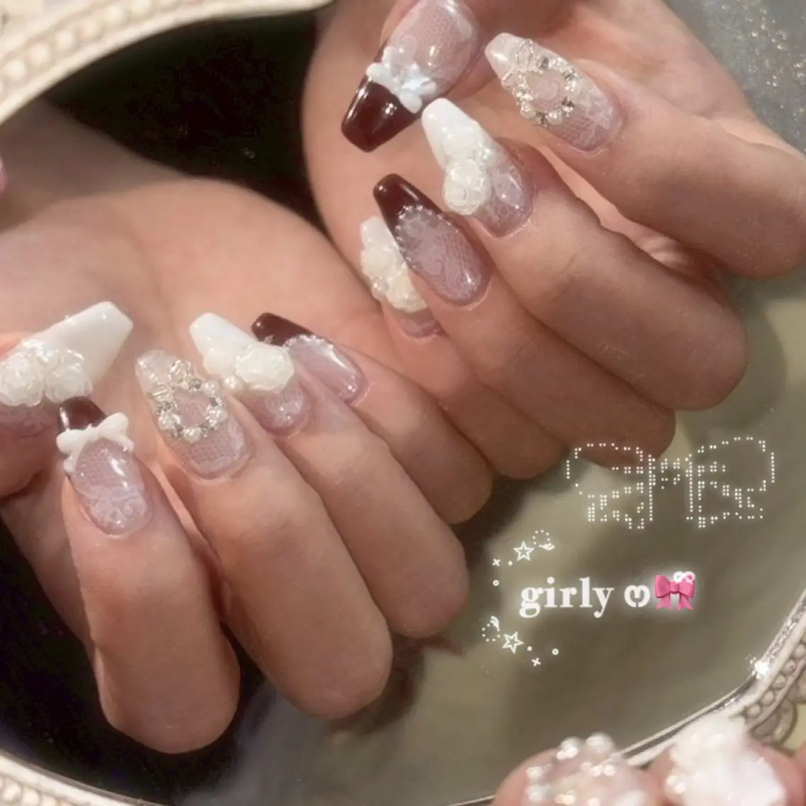 ネイル ハンドネイル coco.nail/ y2k/ワンホンのネイルデザイン