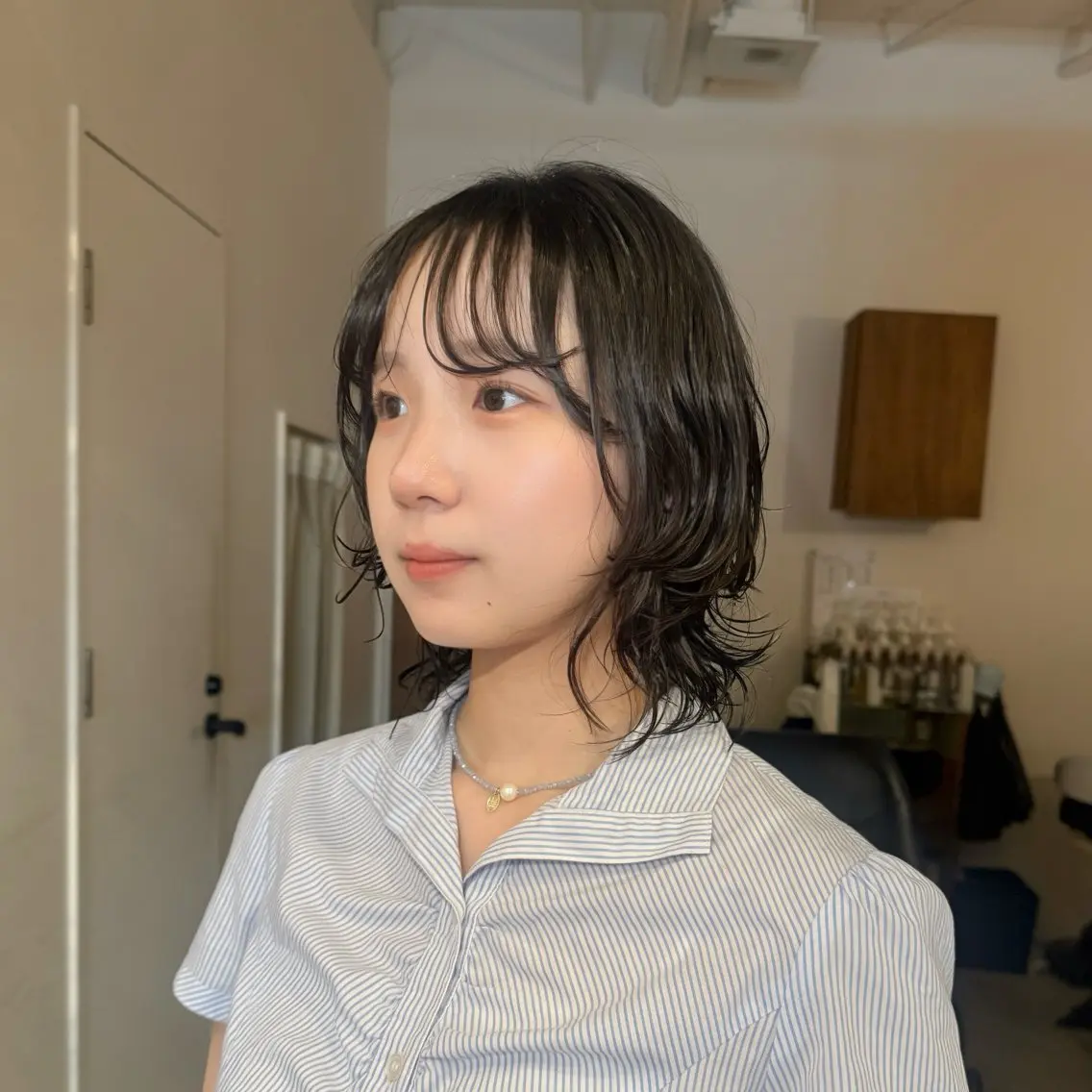 ミディアム パーマ カット パーマ ‎🤍ENIF ハヤシアヤナ‎🤍のヘアスタイル