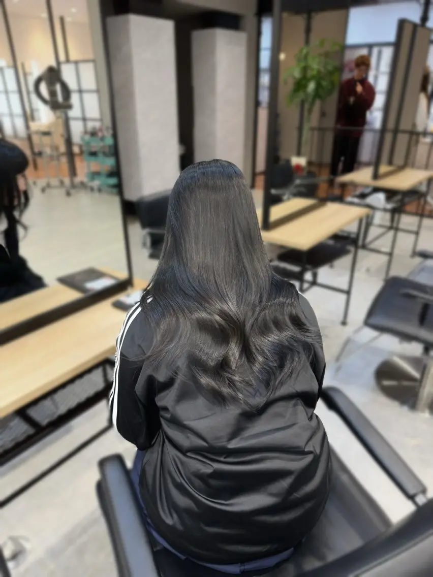 ロング 縮毛矯正 ヘアカラー すずきなつき 縮毛矯正🐰🌙のヘアスタイル