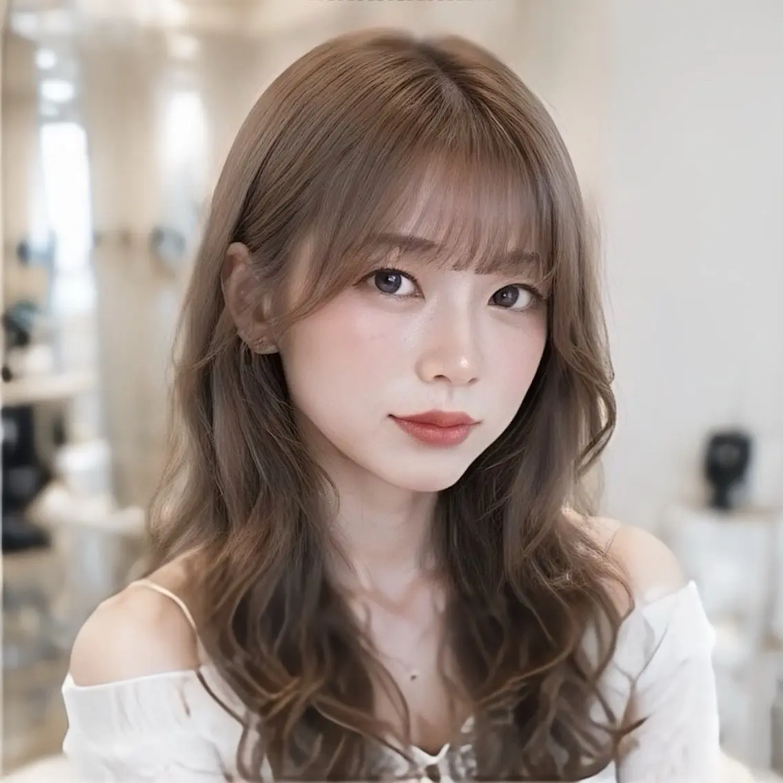ロング 縮毛矯正/レイヤー/ 前髪カット/おばかんのヘアスタイル