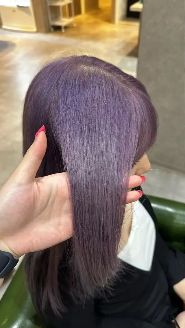 【モデル】ブリーチ＋オンカラー💜の写真