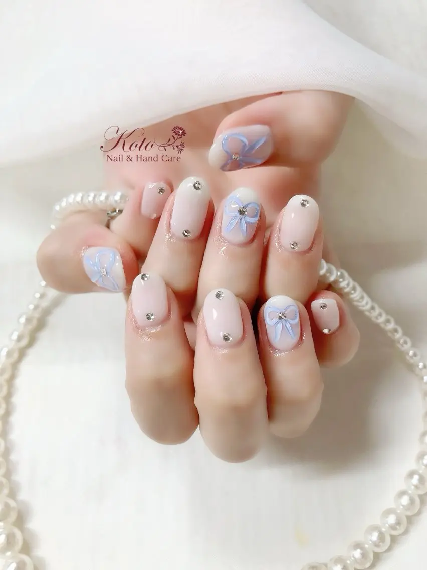 ネイル 長さ出し ジェルネイル 持ち込み ニュアンスネイル 赤色 ハンドネイル Nail Salon KOTOのネイルデザイン