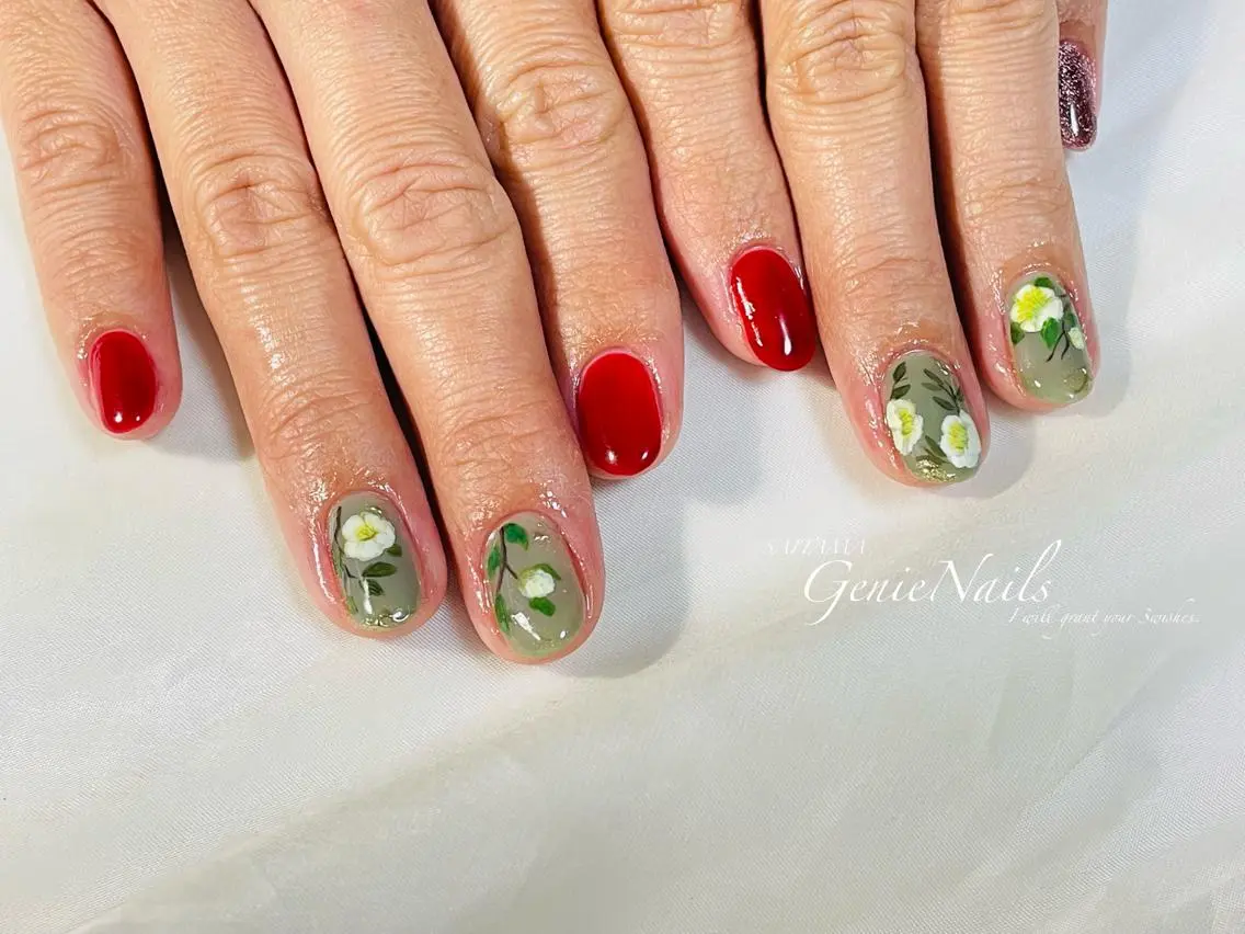 メンズ ネイル フットネイル メンズネイル オフィスネイル ショートネイル 冬ネイル Genie Nailsのネイルデザイン