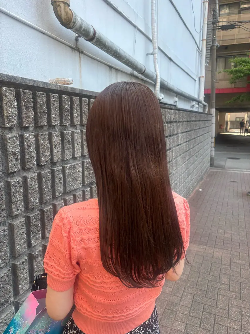 ロング カラー ヘアカラー 濱田 真尋のヘアスタイル