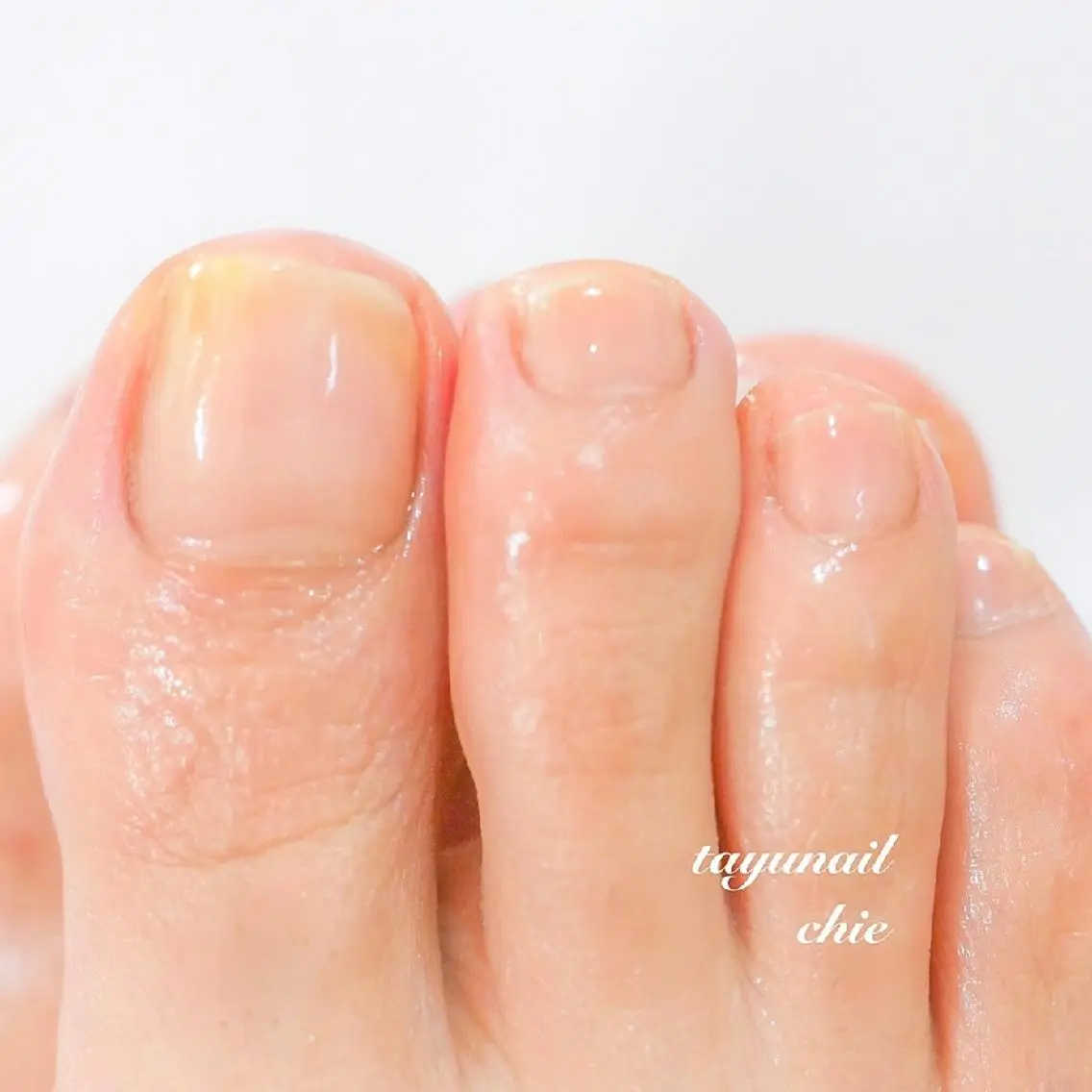 ネイル ブルー フットネイル ジェルネイル パラジェル ネイルサロン 【たゆnail】のネイルデザイン