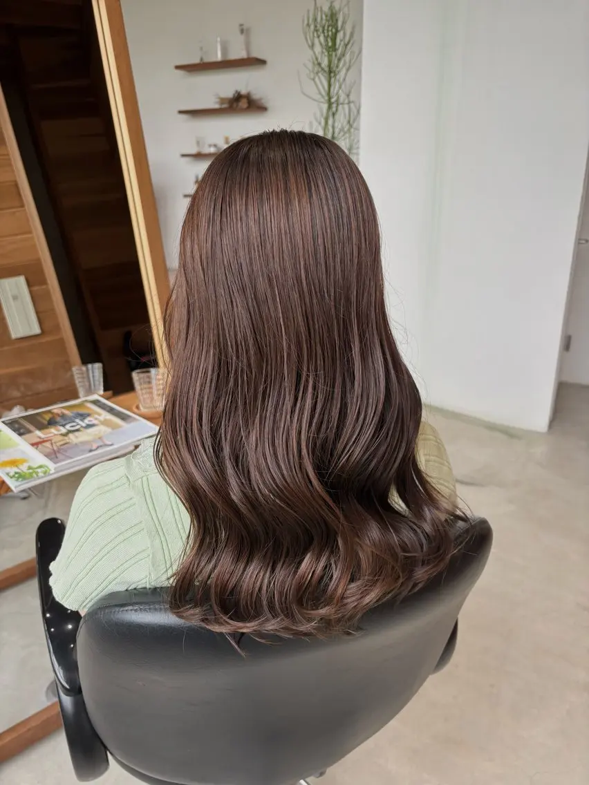 ロング ヘアカラー 遠藤 光姫のヘアスタイル