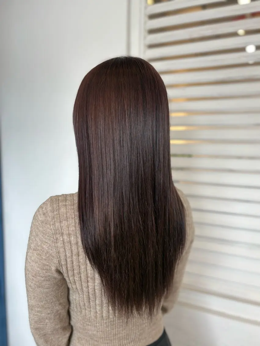 セミロング カラー ヘアカラー 安部 美里のヘアスタイル