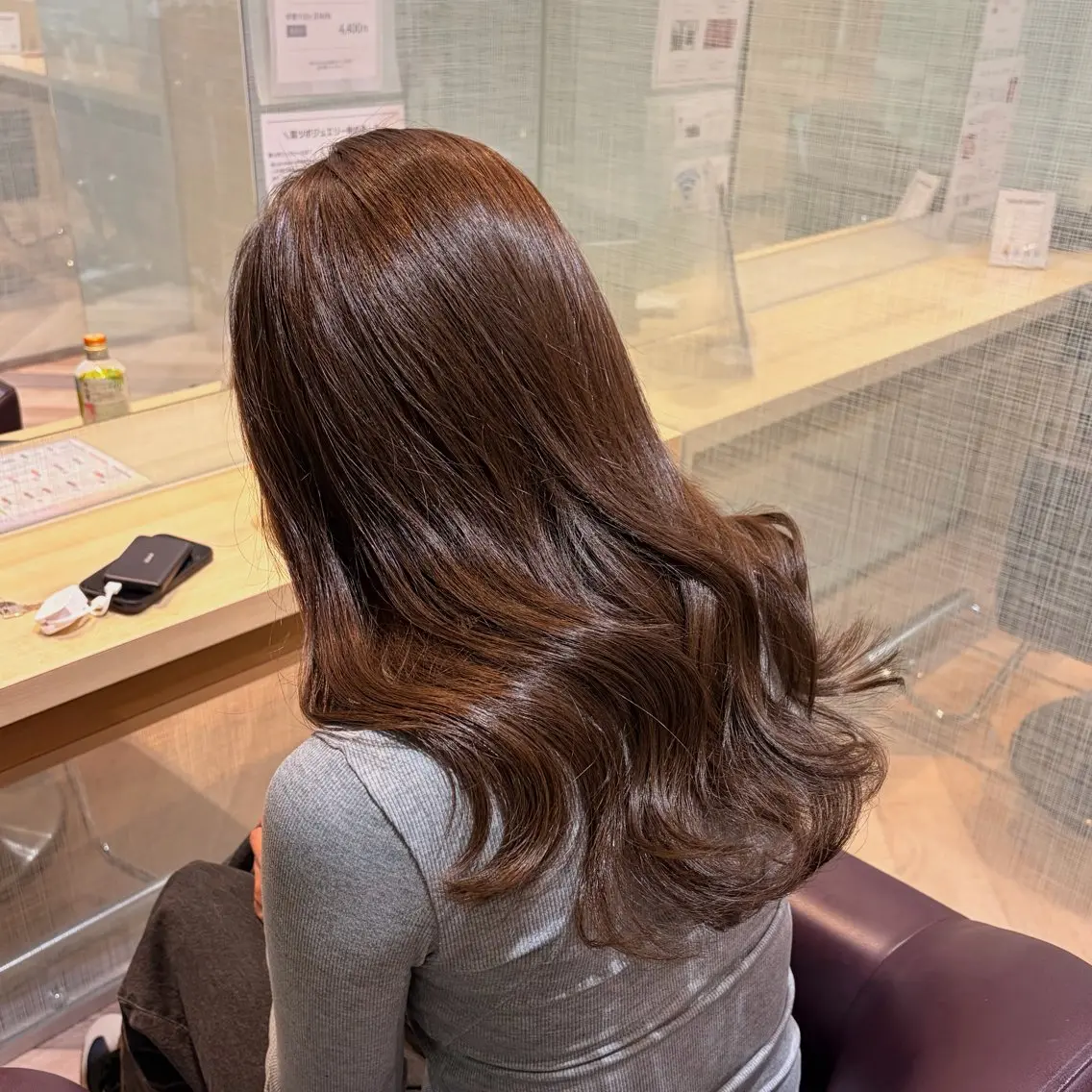 セミロング カラー ブラウンカラー チョコレートブラウン カット ヘアカラー Yamada Ami🪐のヘアスタイル