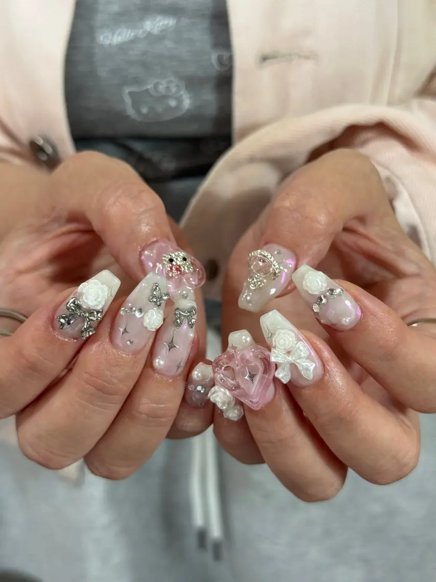 セミロング ハンドネイル 渋谷 charmのネイルデザイン