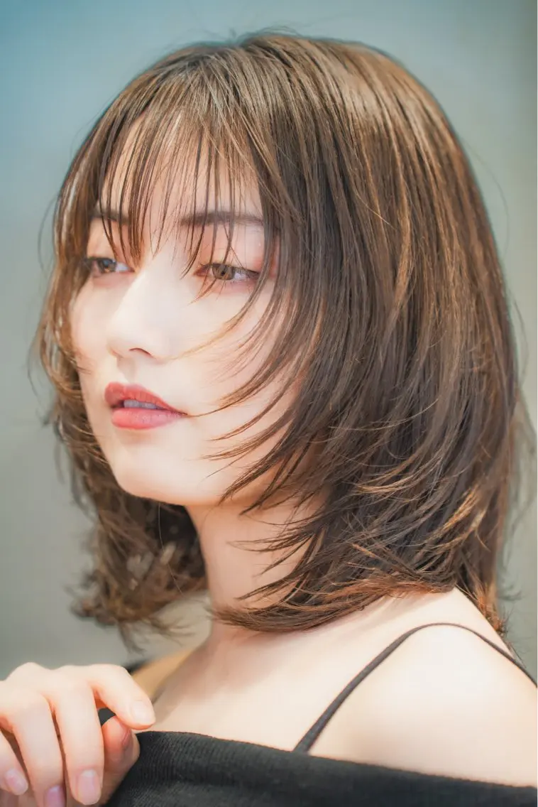 ミディアム カラー MINX似合わせボブ 髪質改善/岩城槙乃介のヘアスタイル