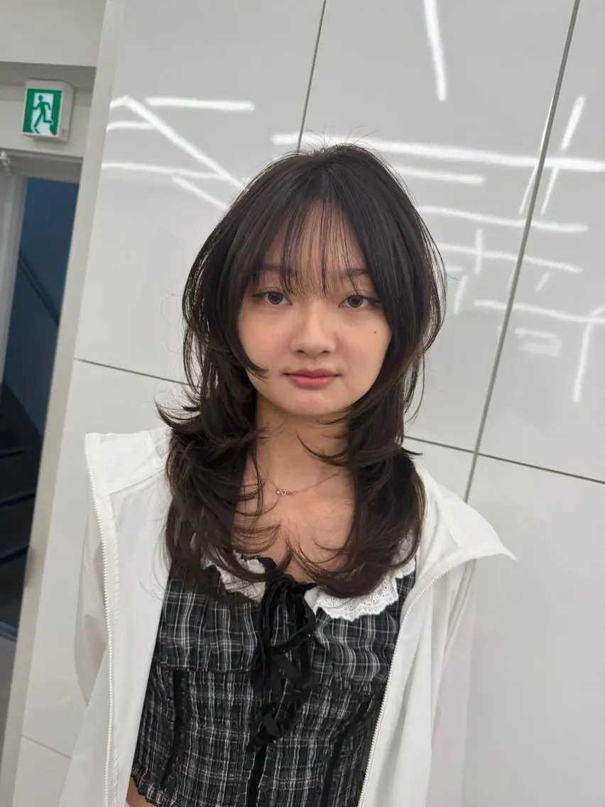 ロング カラー カット ヘアカラー トリートメント ヘアセット 顔まわりの神様✨ 透明感カラー藤嶋秀幸のヘアスタイル