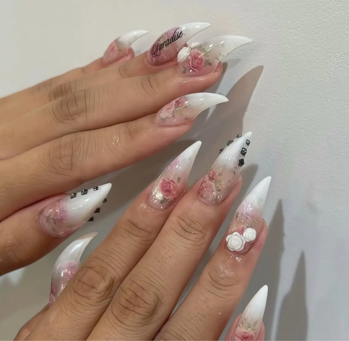 ネイル べっ甲ネイル ボルドー ブラウン チークネイル 長さ出し ハンドネイル NEW NAIL池袋 YUKI❤️‍🔥のネイルデザイン