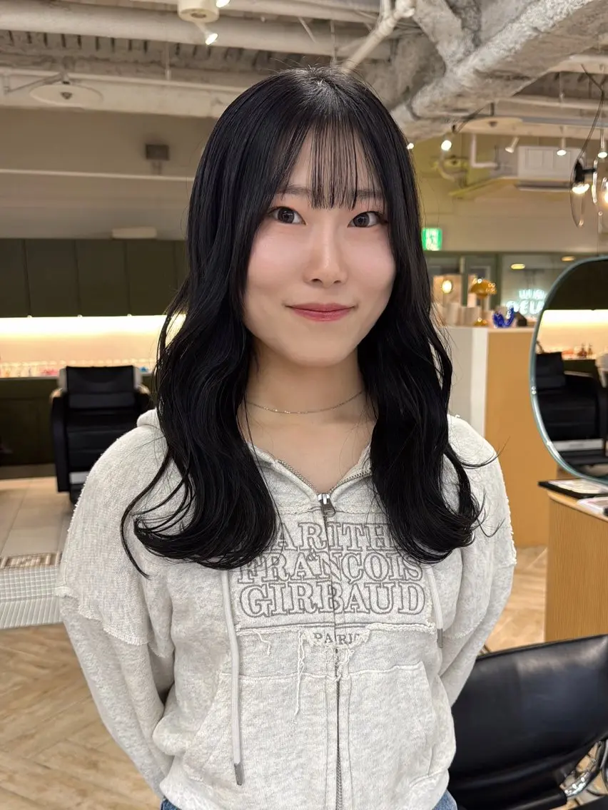 ロング ヘアカラー トリートメント ダブルカラーベージュ 新潟/万代/髙橋魁真のヘアスタイル