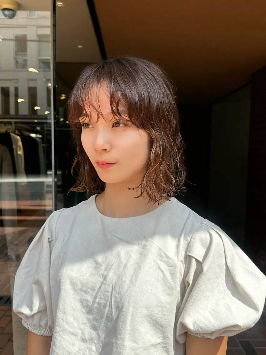 ミディアム カラー パーマ NORA銀座 NATSUMIのヘアスタイル