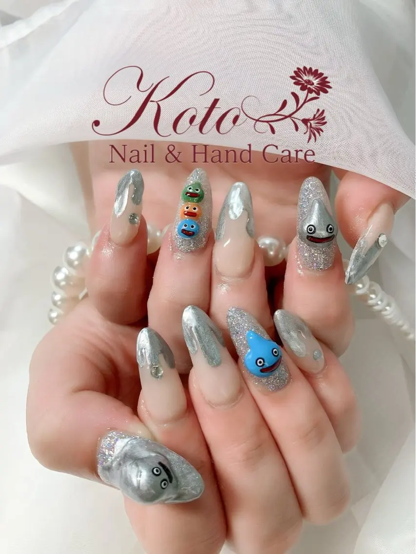 ネイル 長さ出し ジェルネイル 持ち込み ニュアンスネイル 赤色 ハンドネイル Nail Salon KOTOのネイルデザイン