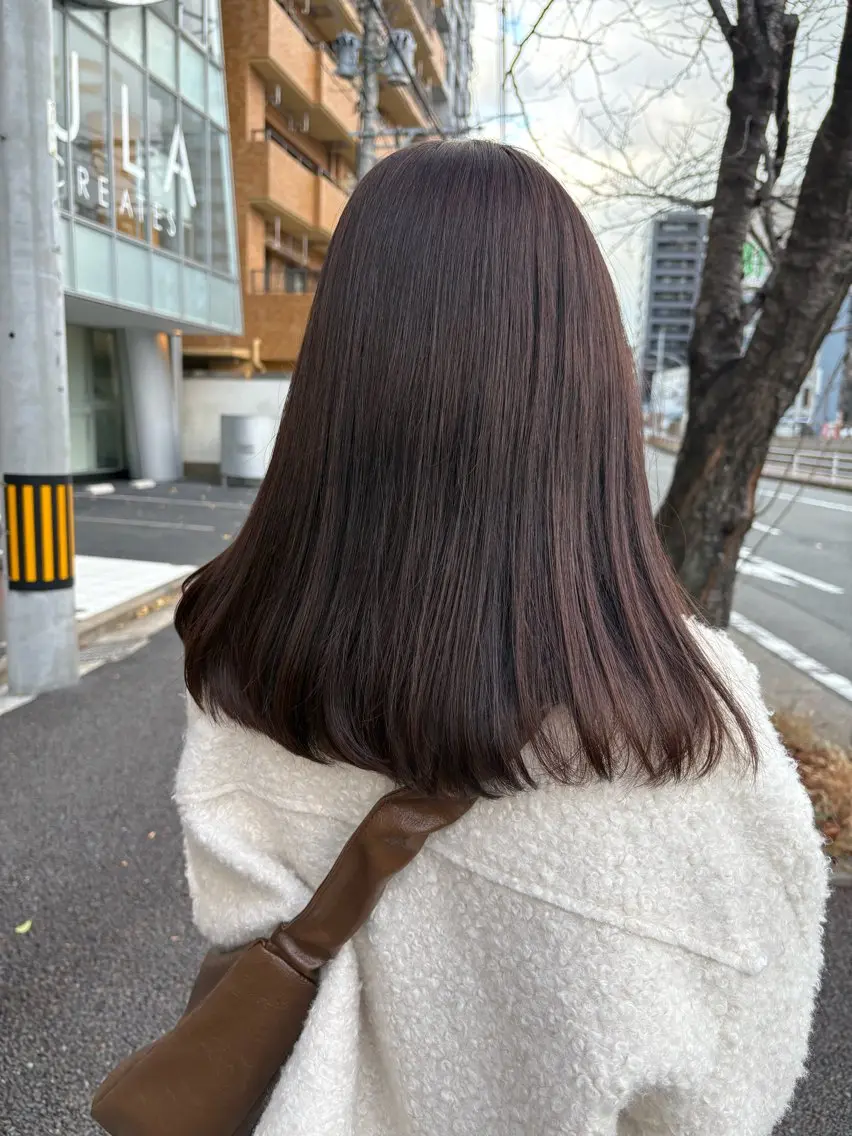 セミロング カラー カット ヘアカラー トリートメント 井手 素子のヘアスタイル