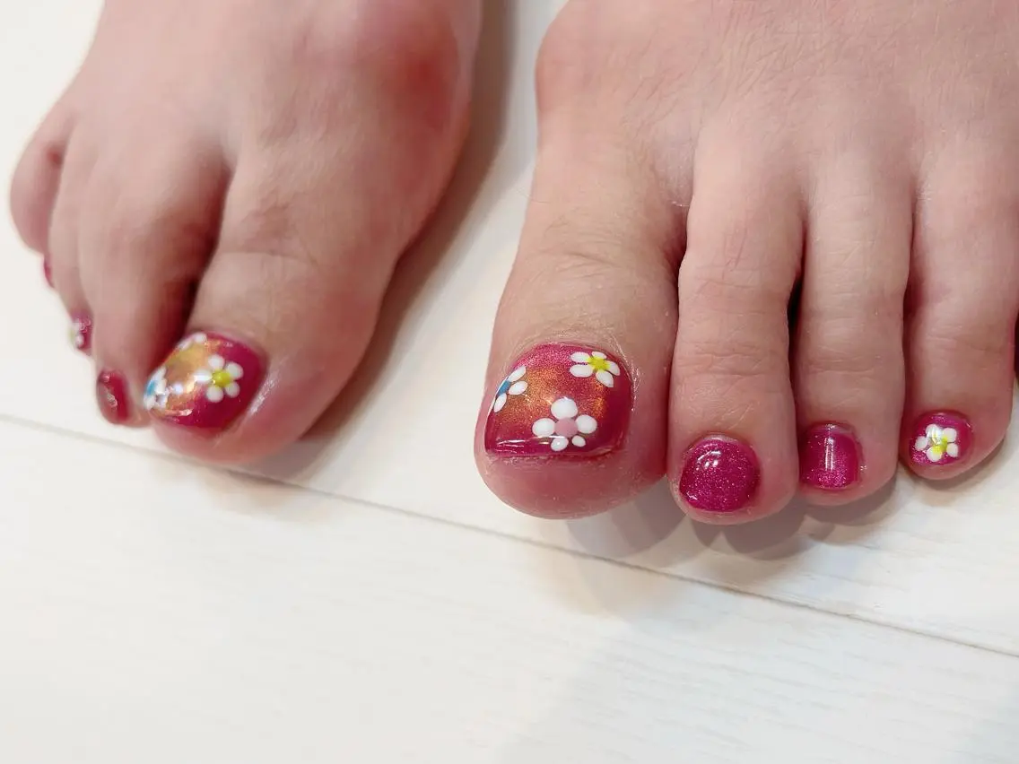 ネイル アートネイル フットネイル あおやぎ ゆきこのネイルデザイン
