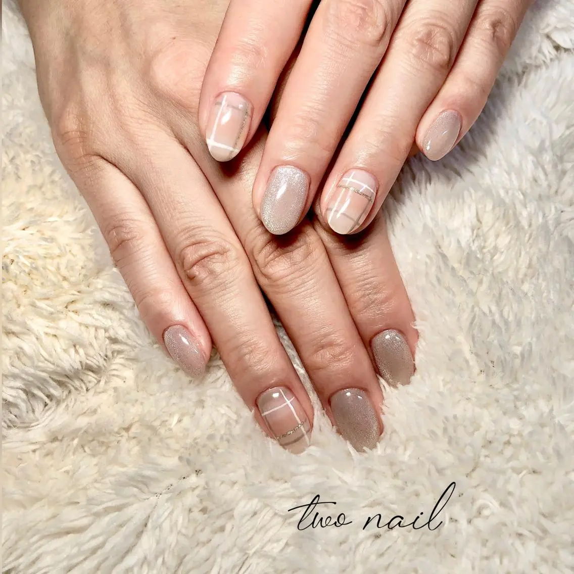 ネイル アートネイル フットネイル ハート マグネットネイル ニュアンスネイル two nailのネイルデザイン