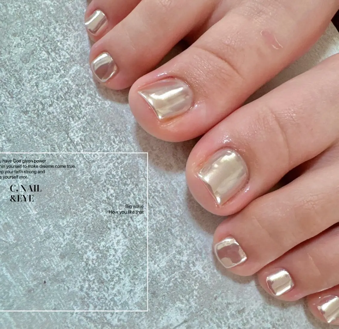 ネイル フットネイル フレンチネイル 氷ネイル・うるうるネイル マグネットネイル ミラーネイル C.Nail &Eyeのネイルデザイン