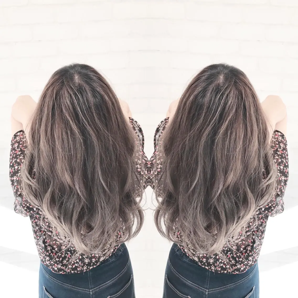ロング 3Dハイライト ハイライト レイヤーカット ヘアカラー Selene hair OSAKAのヘアスタイル