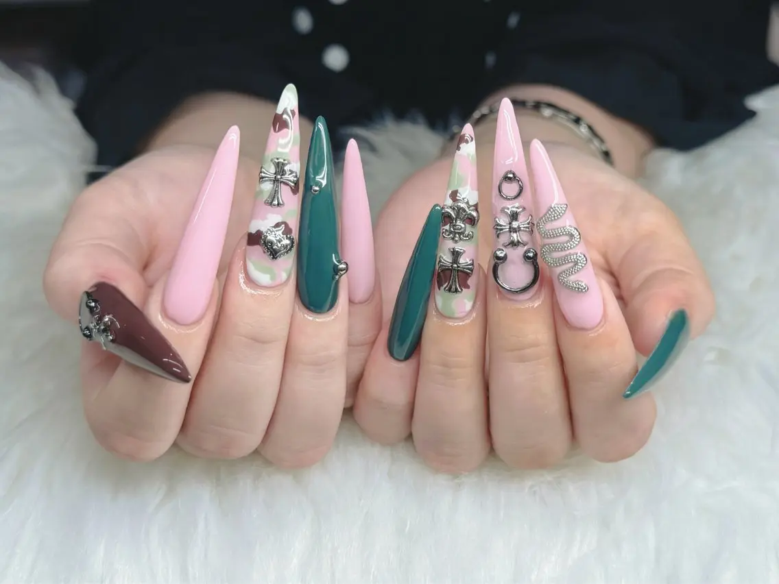 ロング ロング ハンドネイル ごほうび ネイルのネイルデザイン
