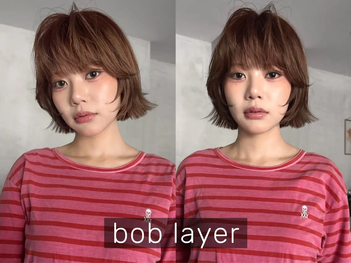 ミディアム カラー カット ヘアカラー 透明感/レイヤー /ボブ/本田 聖のヘアスタイル