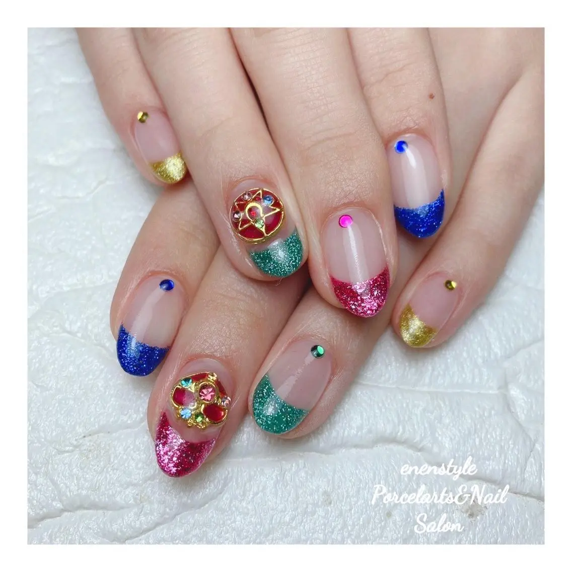 ミディアム ネイル 🐾enen style 🐾のネイルデザイン