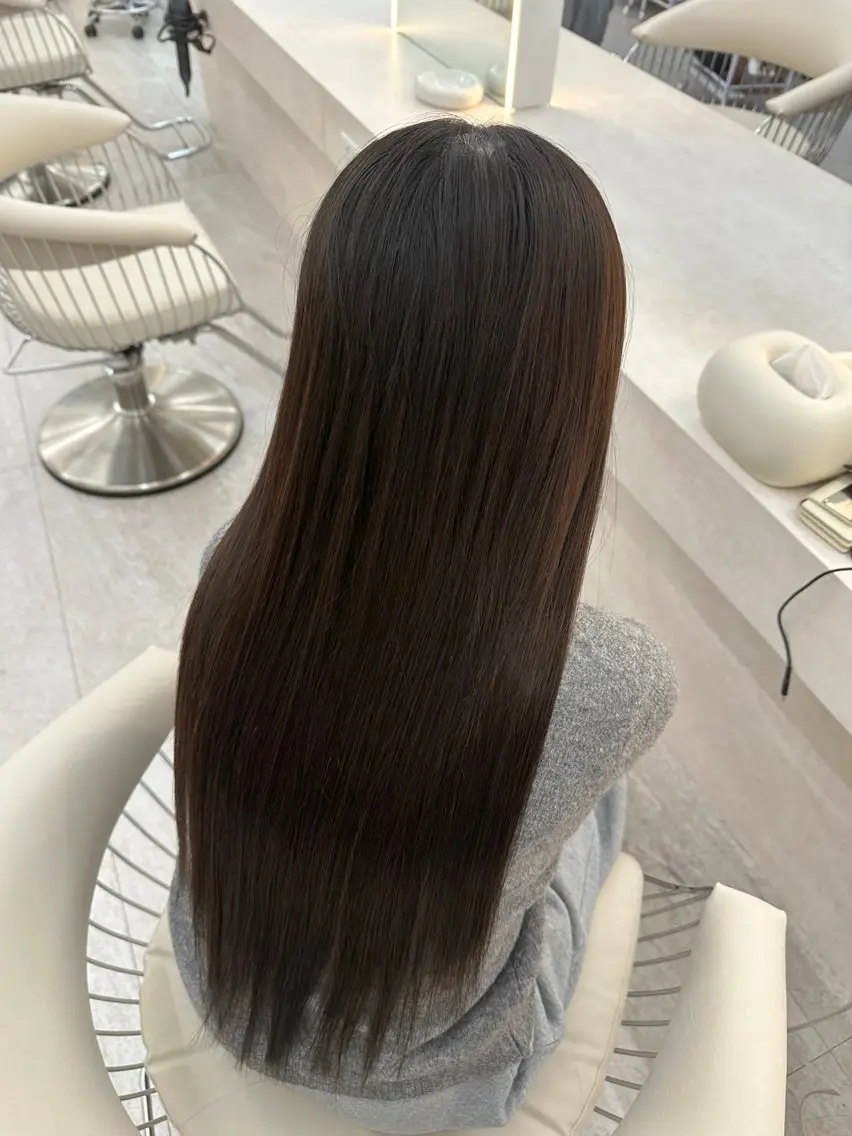 ロング カラー プルエクステ ブラウンカラー エクステ 韓国風ヘア エクステ 原宿プルエクステ 🎀NENE🎀のヘアスタイル