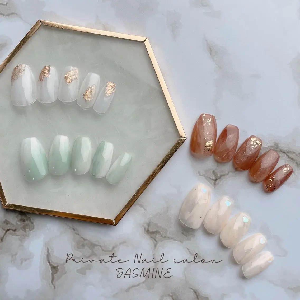 ネイル ニュアンスネイル シンプルネイル ネイルチップ Nail salon JASMINEのネイルデザイン