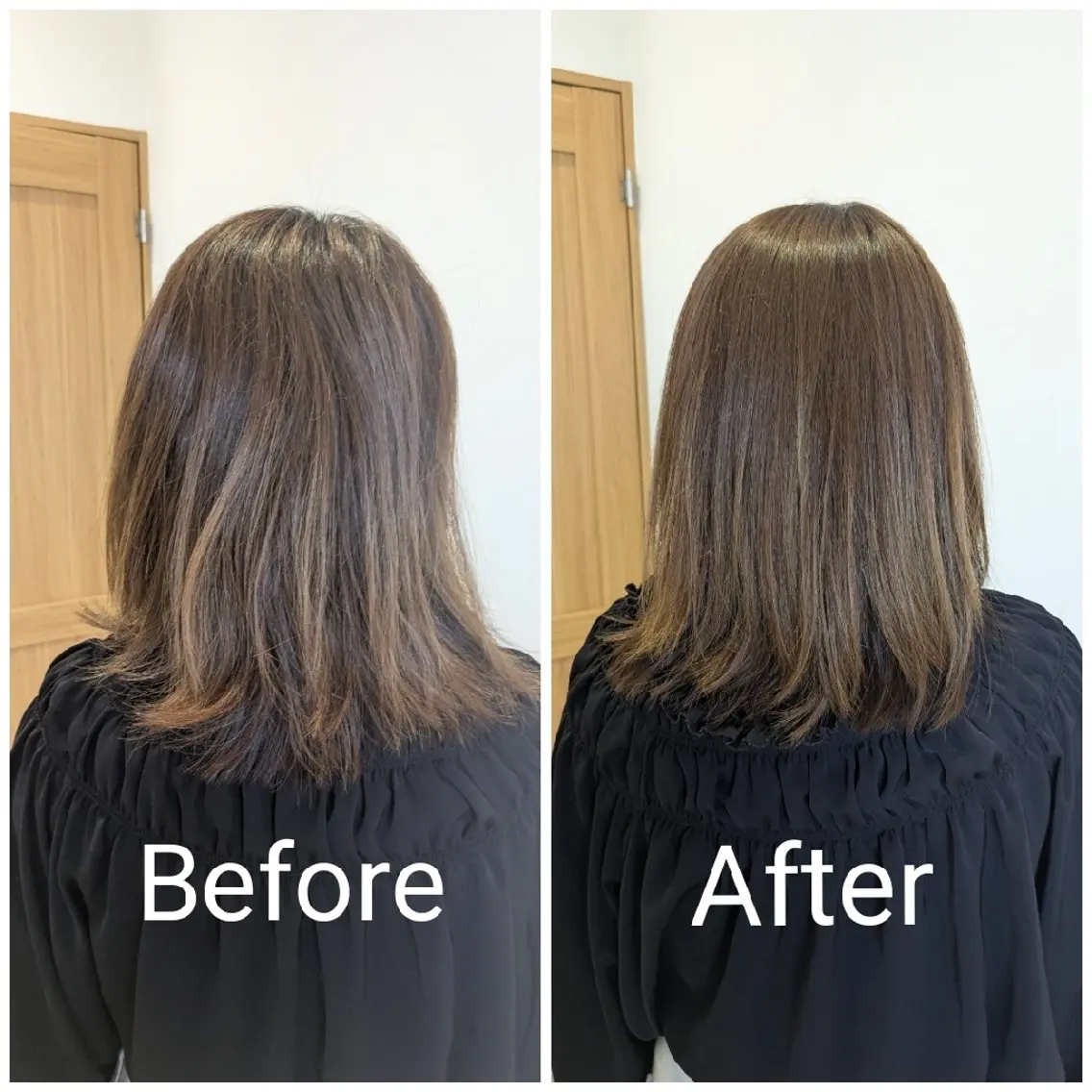 カラー ミディアム ケアカラー 辻花 さおりのヘアスタイル