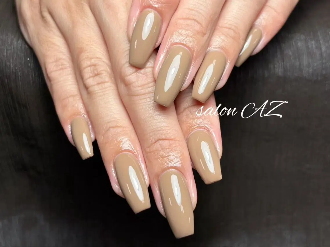 ネイル アートネイル 長さ出し フットネイル フレンチネイル ジェルネイル salon AZのネイルデザイン