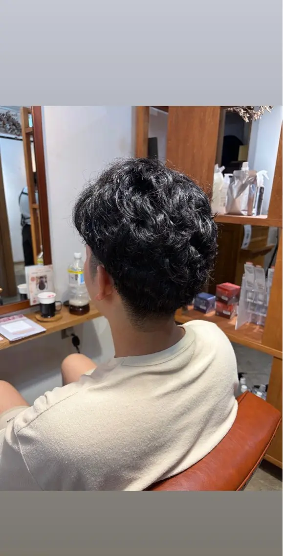 パーマ メンズ カット カットモデル/ 鶴舞/犬塚愛奈のヘアスタイル