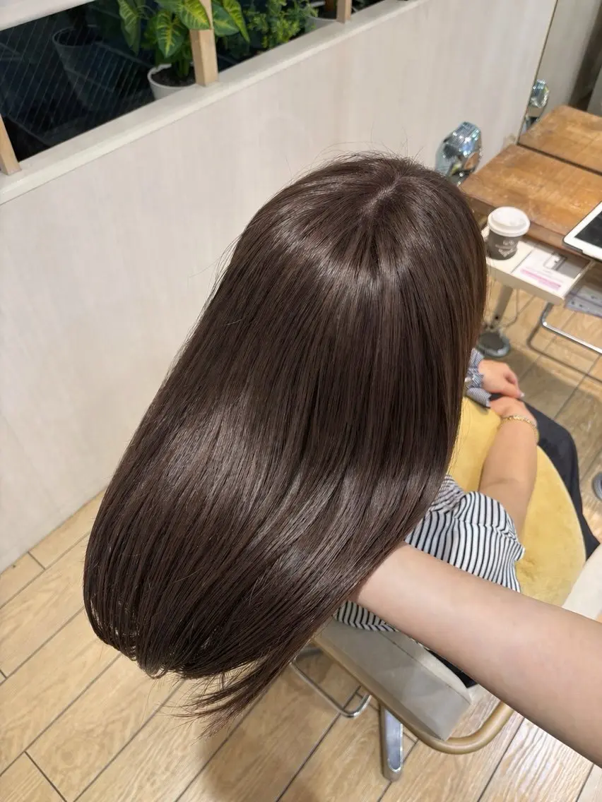ミディアム カラー ブラウンカラー ヘアカラー トリートメント 表参道/アレンジ💐 /艶カラー/kahoのヘアスタイル