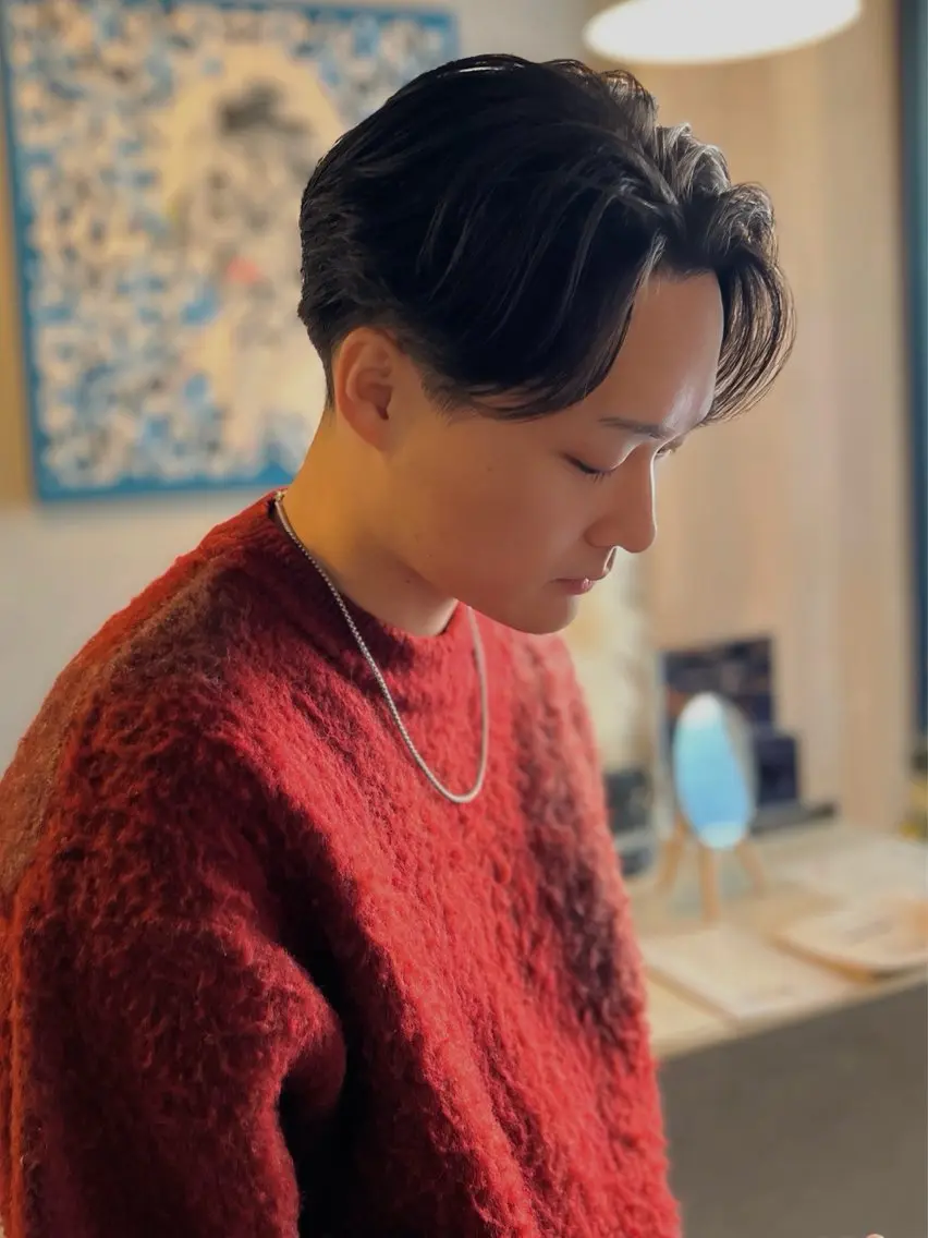 ミディアム ミディアムパーマ 矢野 陽人のヘアスタイル