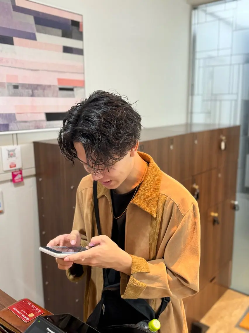 ショート パーマ ヘアアレンジ メンズ カット パーマ ちこ .のヘアスタイル