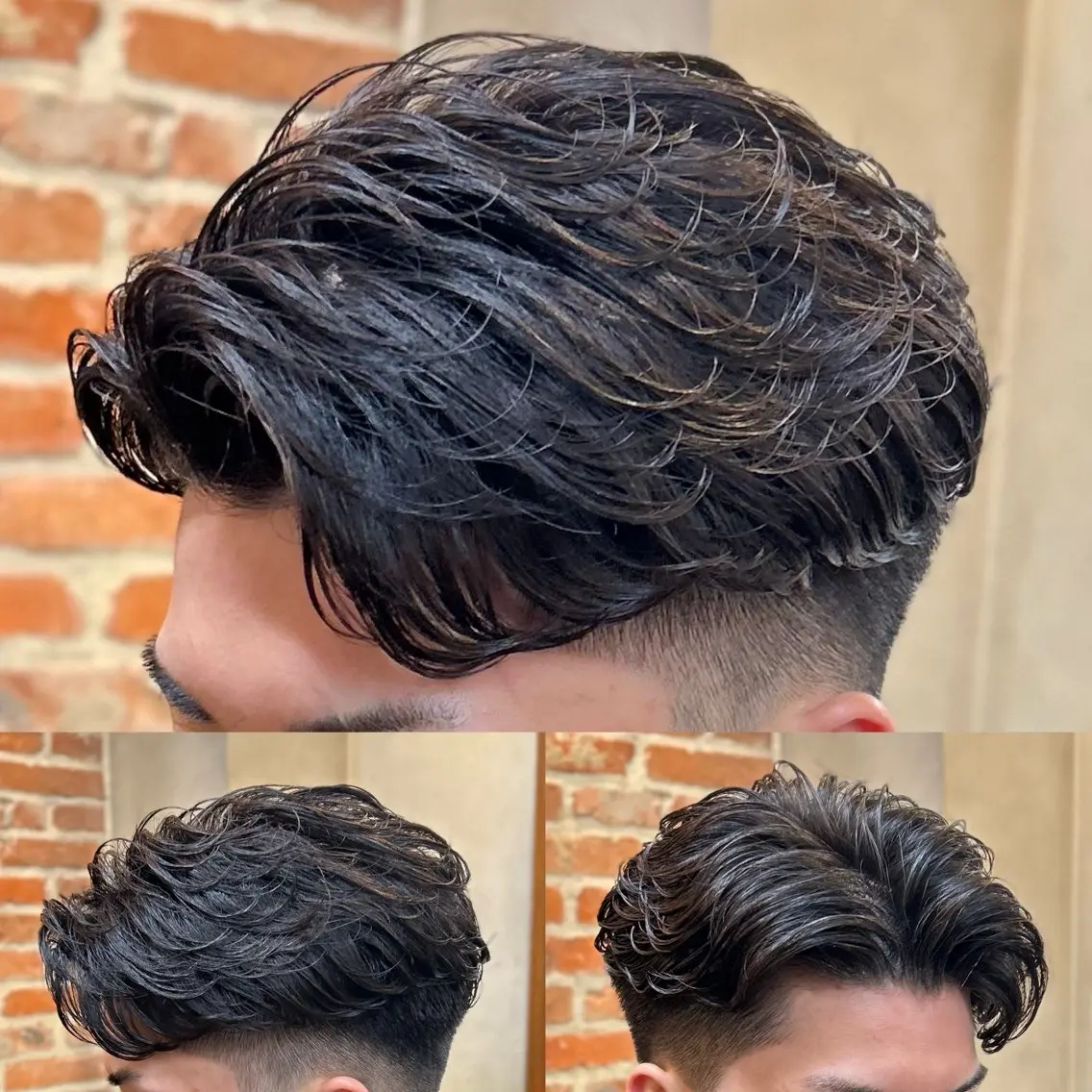ショート パーマ メンズ カット パーマ トミモト アユムのヘアスタイル